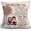 Doll Couple Sitting Vintage Gift Personalized Pillow (Insert Included)