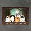 Cats Peeking On Window Personalized Horizontal Poster