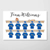 Family Baseball Team Personalized Horizontal Poster (version 6-8)
