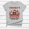 Christmas Movie Watching Sitting Cat Personalized Shirt