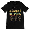 Grandpa Keepers Stick Figure Personalized Shirt