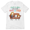 Just A Girl Who Loves Cats And Yarn Personalized Shirt