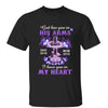 Purple Butterflies Cross Memorial Personalized Shirt