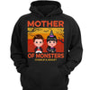 Halloween Orange Retro Dad Mom Grandma Grandpa Of Monsters Personalized Shirt