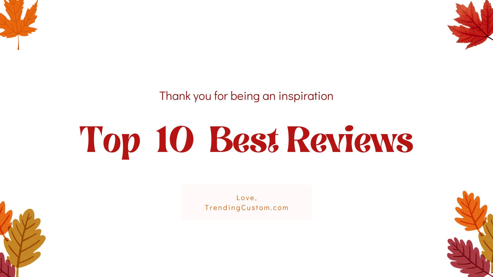 Top 10 Weekly Customer Reviews: Celebrating Our Amazing Customers! - November 18th