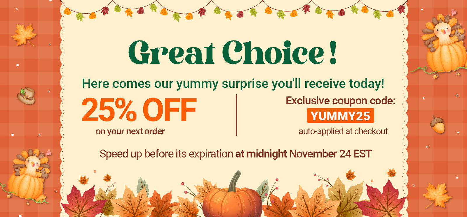 Thanksgiving Sale 🦃