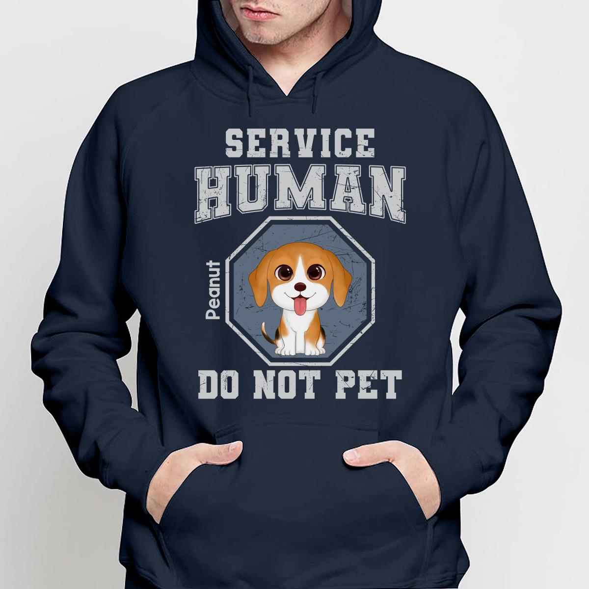 Service Human Do Not Pet Watercolor Cute Dogs Personalized Shirt
