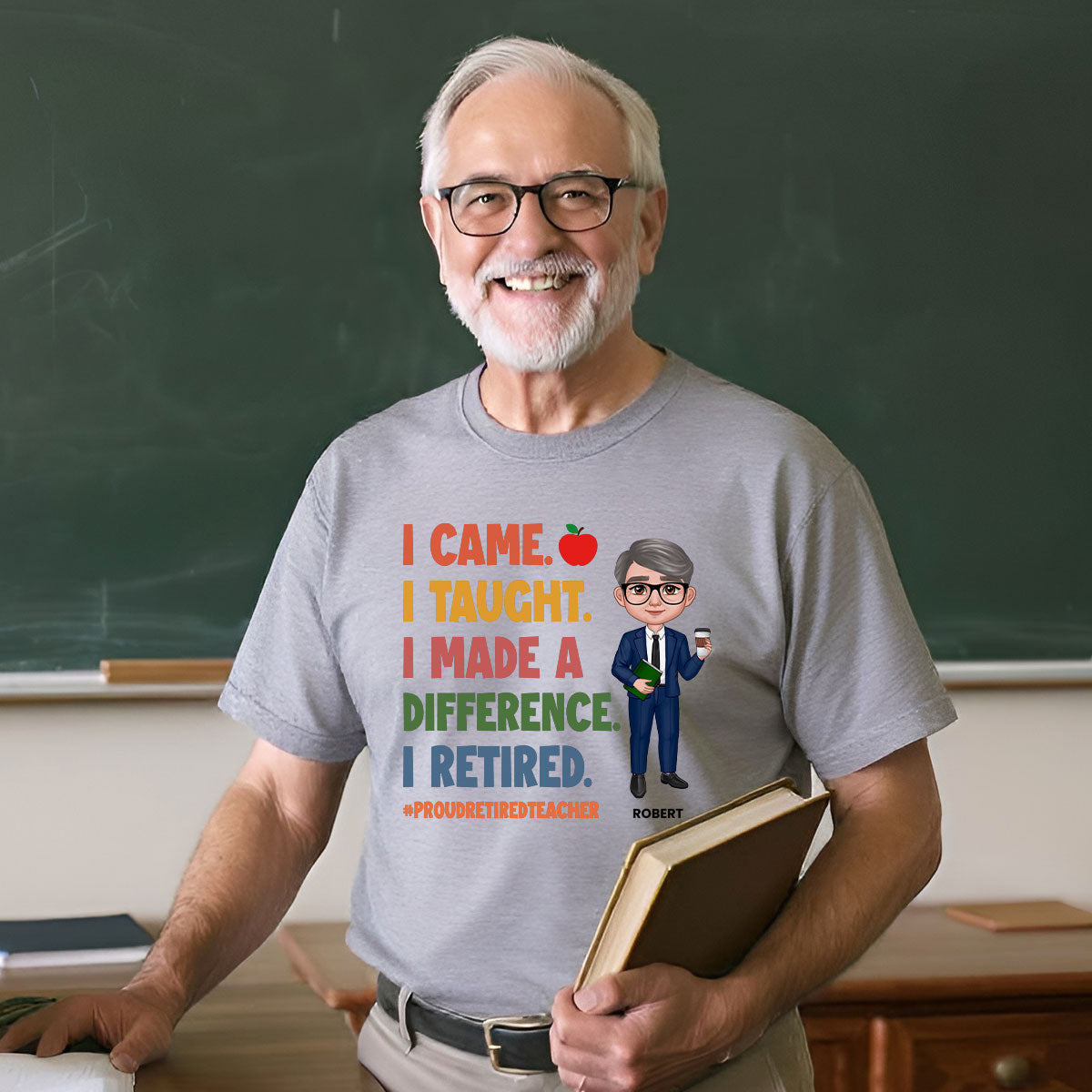 Proud Retired Teacher - Personalized Shirt - Retirement gift