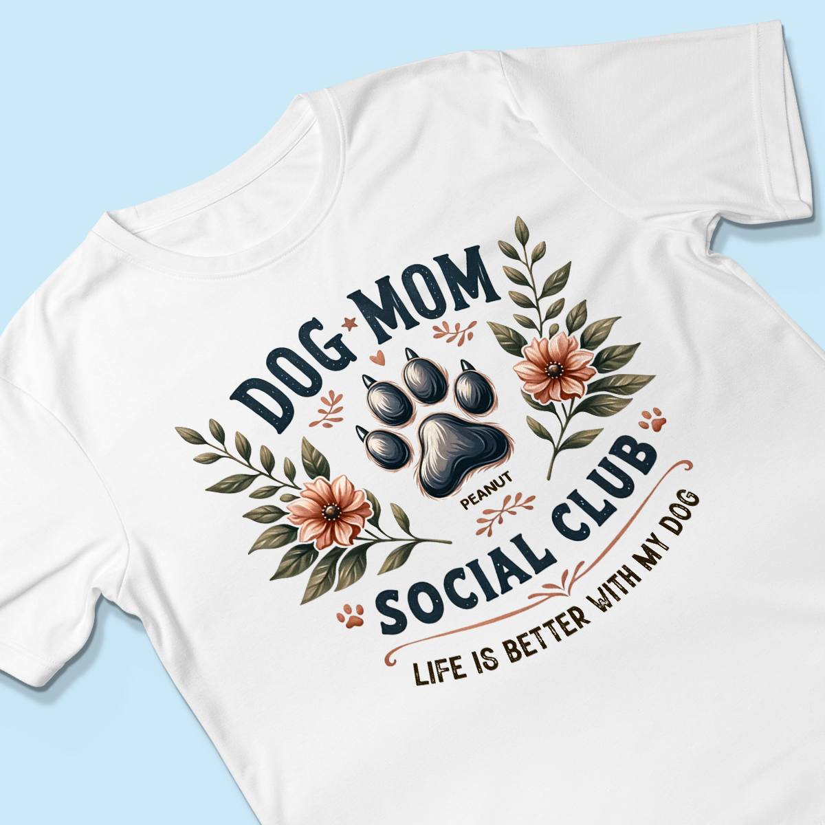 Dog Mom Social Club Personalized Shirt, Trendy Gift for Dog Moms