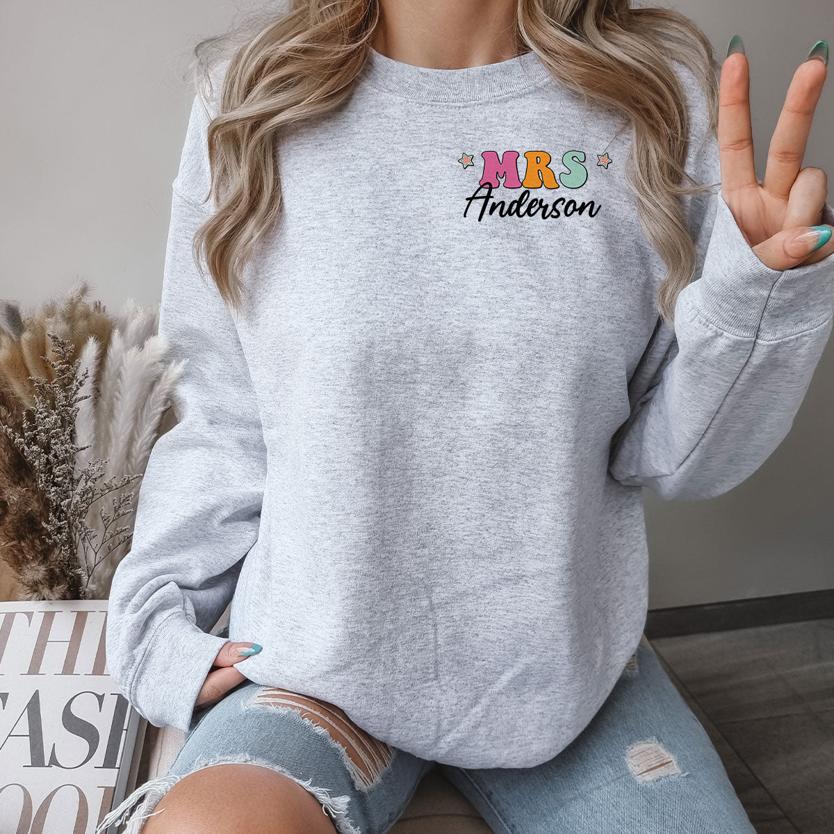 In My Teacher Era Gift For Teacher Personalized Double Sided Sweatshirt