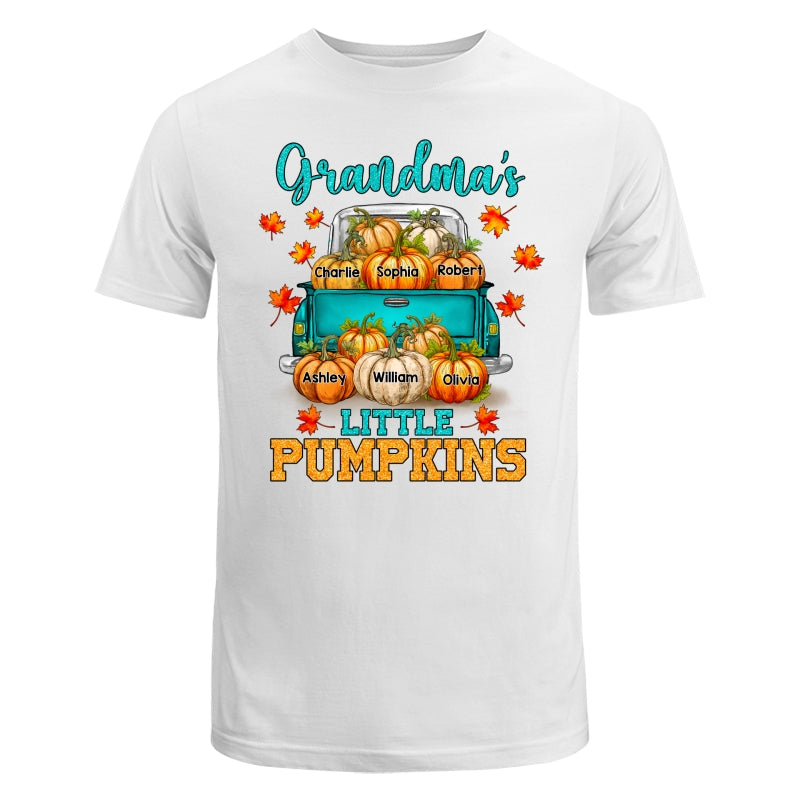 Fall Season Teal Pumpkin Truck Grandma Little Pumpkins Personalized Shirt