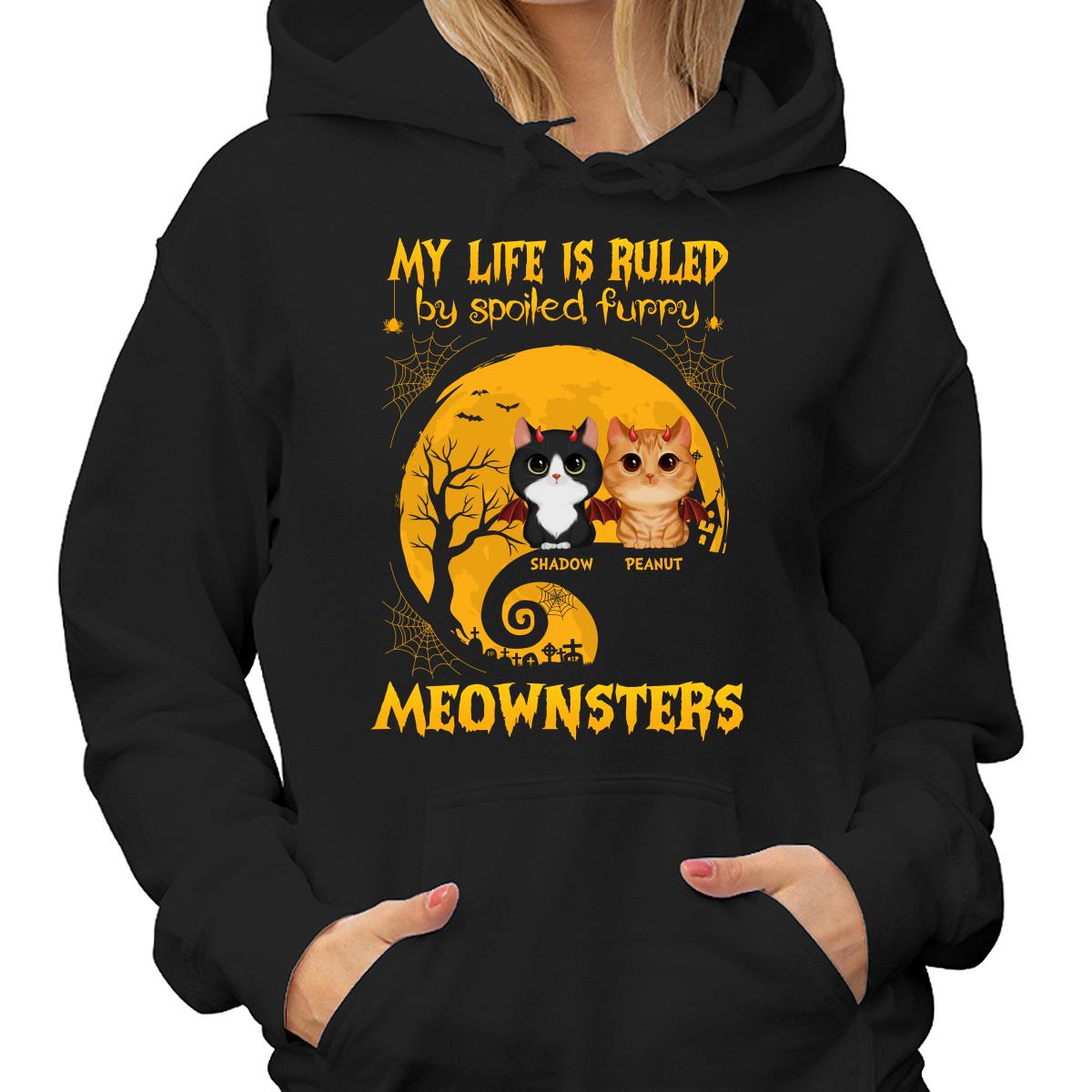 My Life Is Ruled By Meowsters Halloween Cat Lovers Personalized Shirt