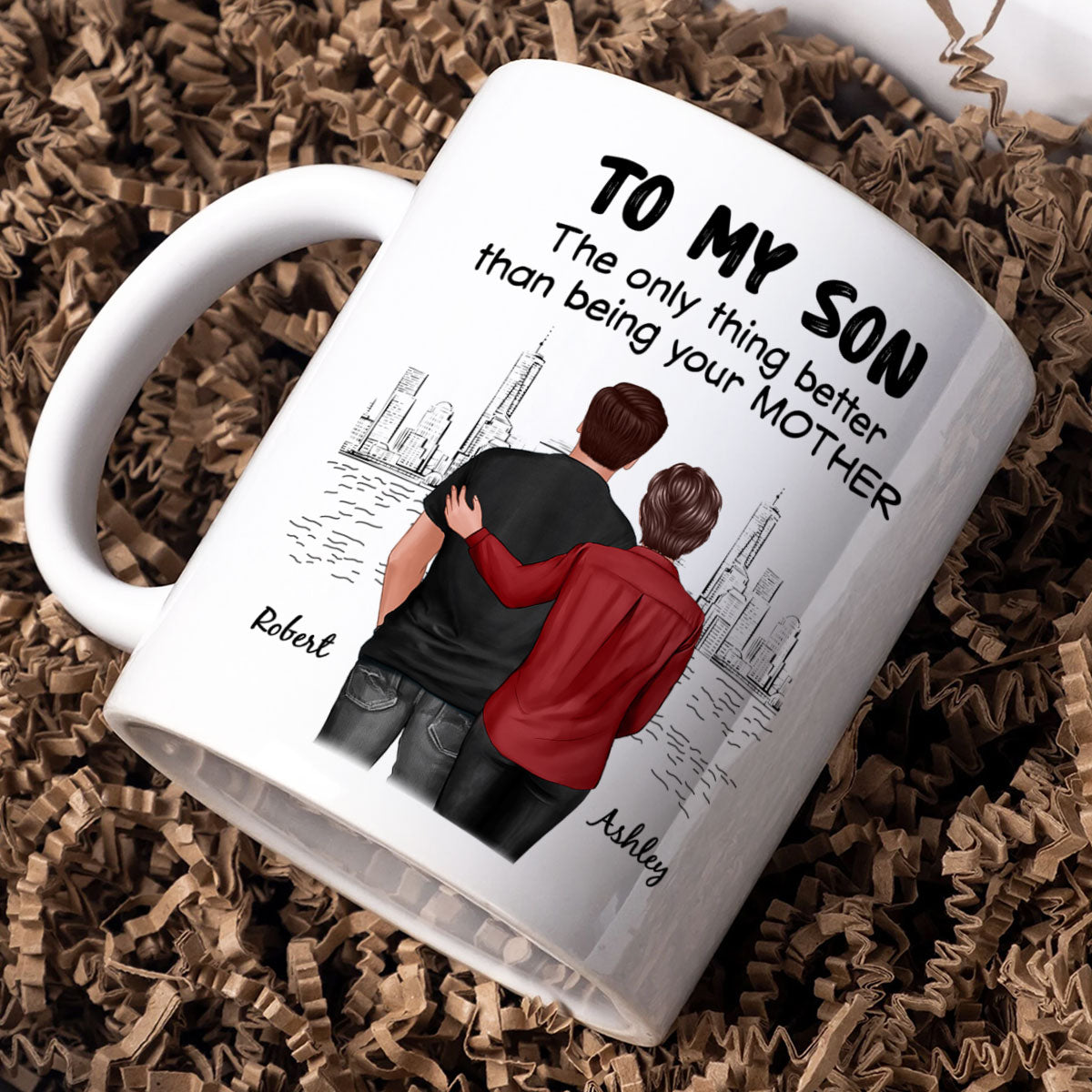 From Mom Dad To Son Watching You Be A Dad Fist Bump Personalized Mug, Gift For Son