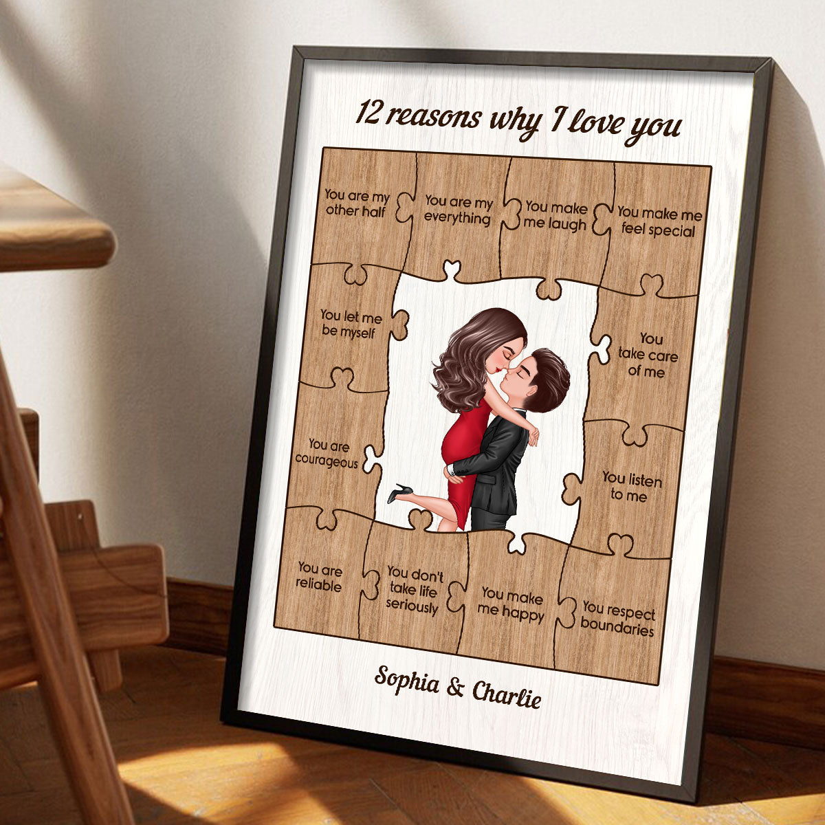 The Reasons Why I Love You  Gift For Him For Her Personalized Poster