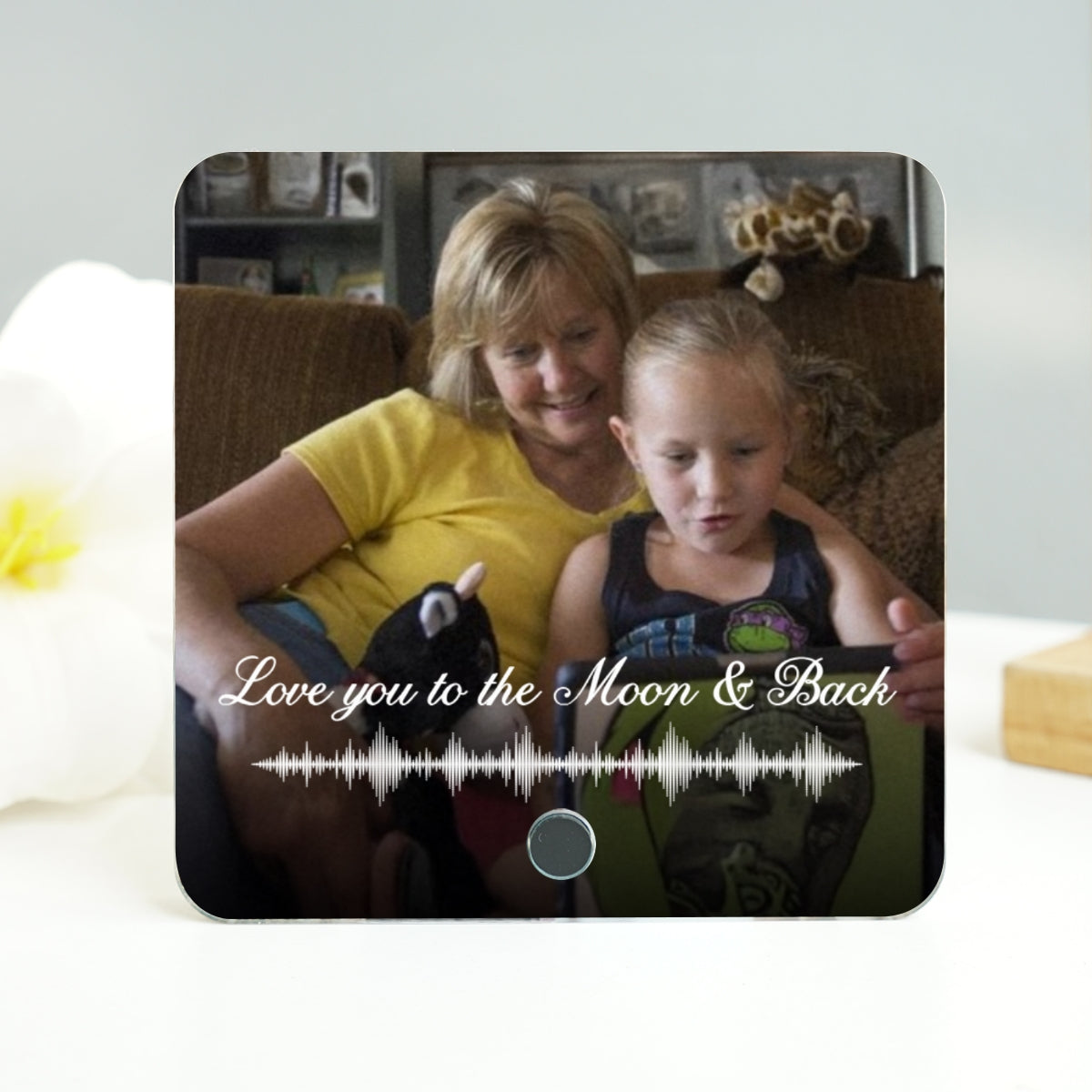 Custom Photo & Voice Record Memo Unique Keepsake Personalized Music Fridge Magnet