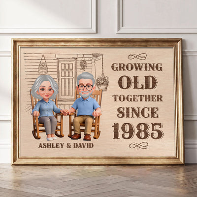 Eternal Love Couple Growing Old Together - Personalized Poster - Valentine's Day Gift For Couple