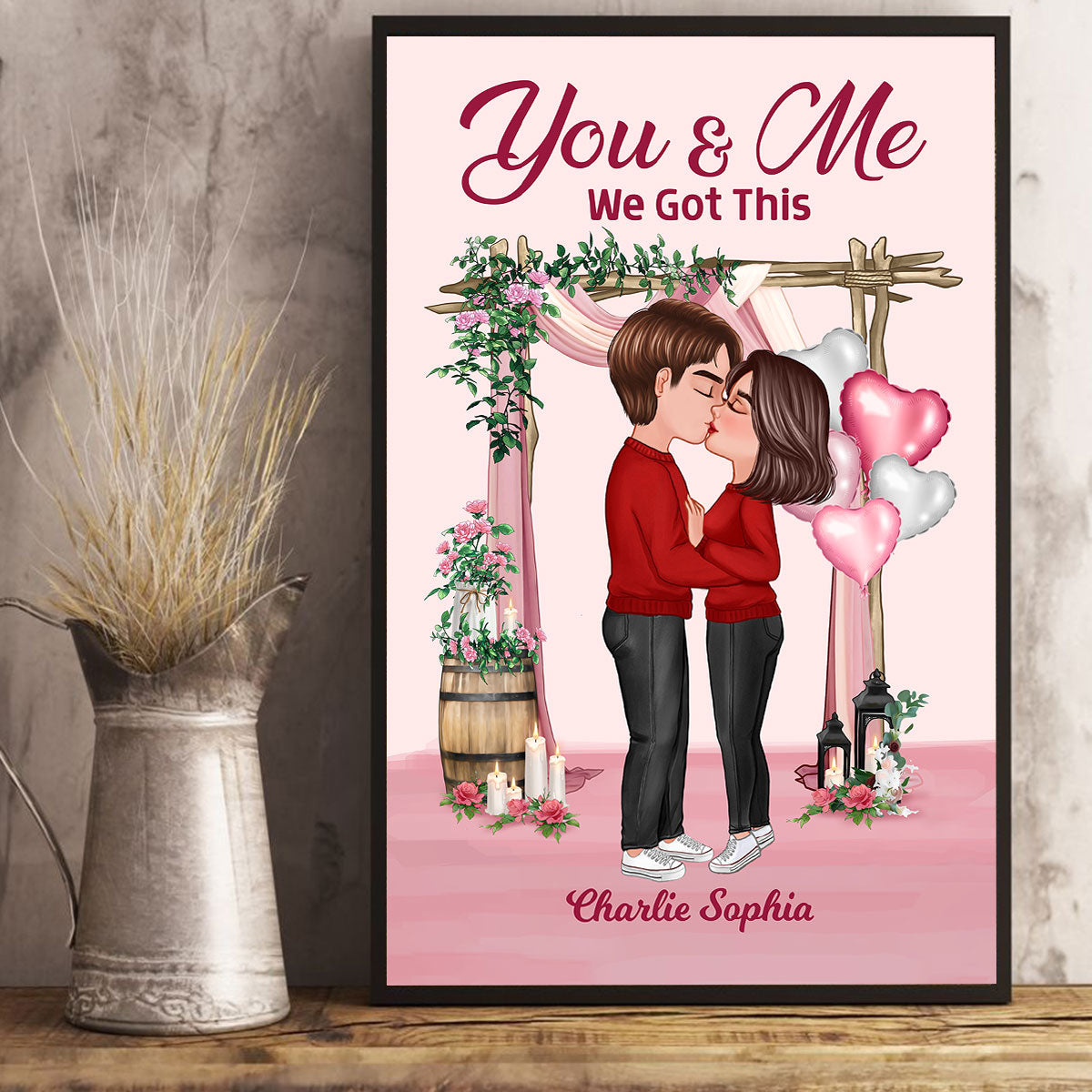Couple Together Personalized Poster - Valentine‘s Day Gift For Him, For Her