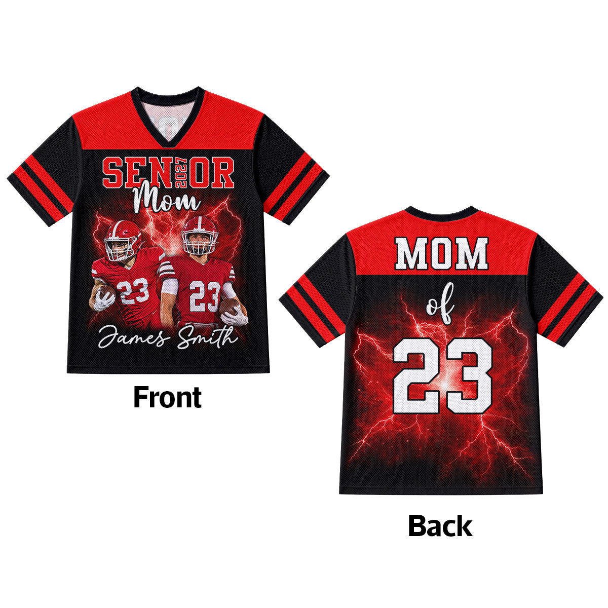 Proud Family Of Sport Senior - Personalized Football Jersey - Senior Night Shirt For Family, For Football Mom, Dad
