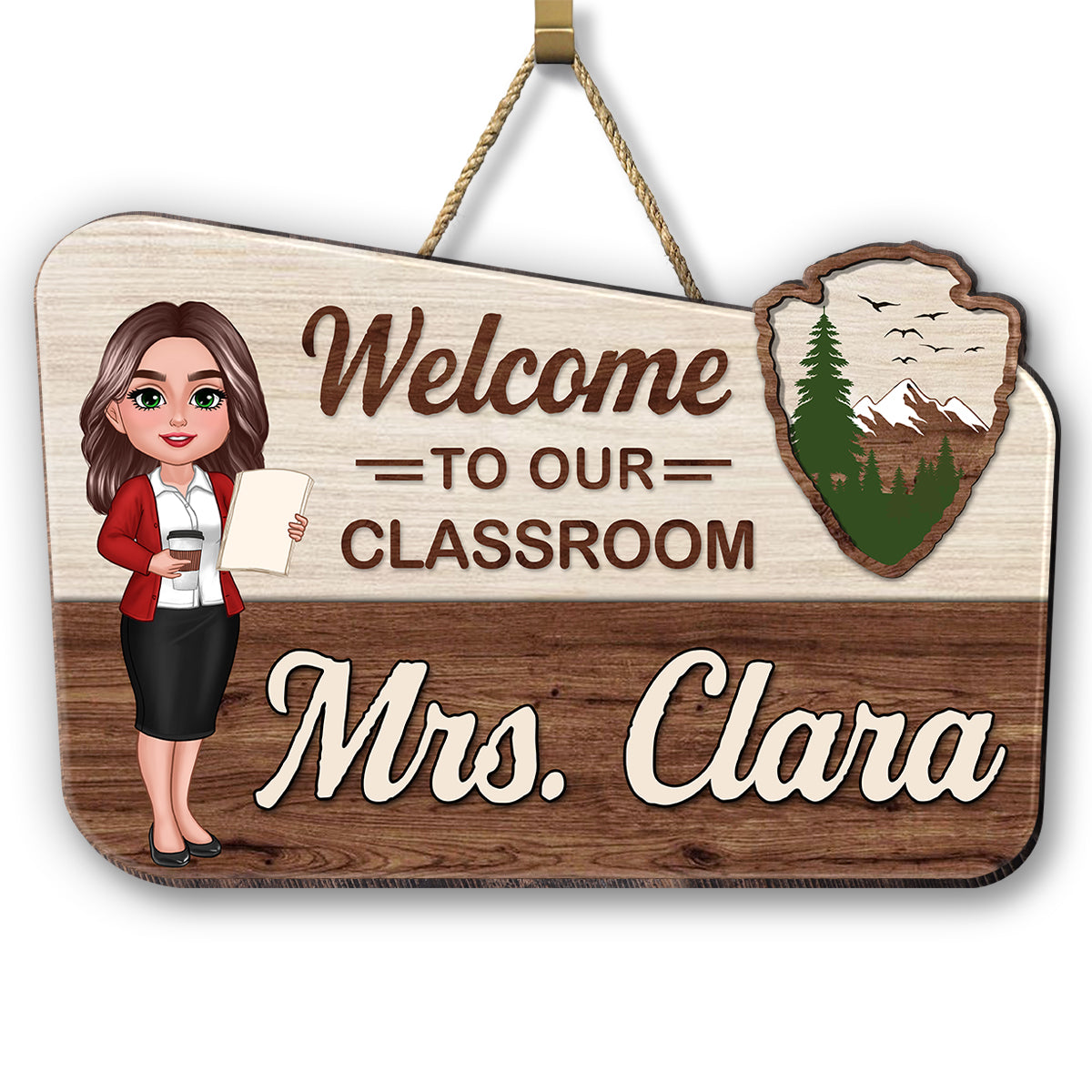 Welcome Classroom Let Adventure Begin Personalized Wood Sign, Back To School gift, Classroom Decor