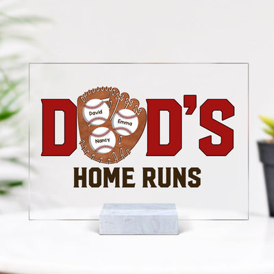 Baseball Dad‘s Home Run Personalized Acrylic Plaque