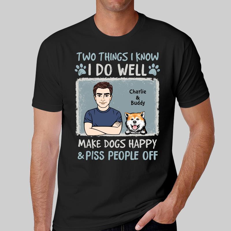 Things I Do Well Dog Lover Drizzle Color Frame Personalized Shirt