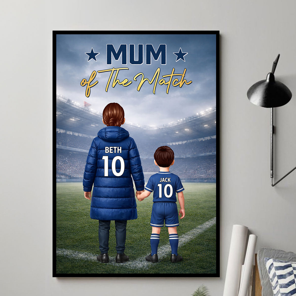 Mum Of The Match Football - Personalised Poster - Gift For Mum