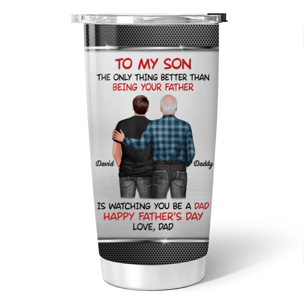 To My Son From Mom Personalized Tumbler| Heartfelt Father's Day Gift For Son