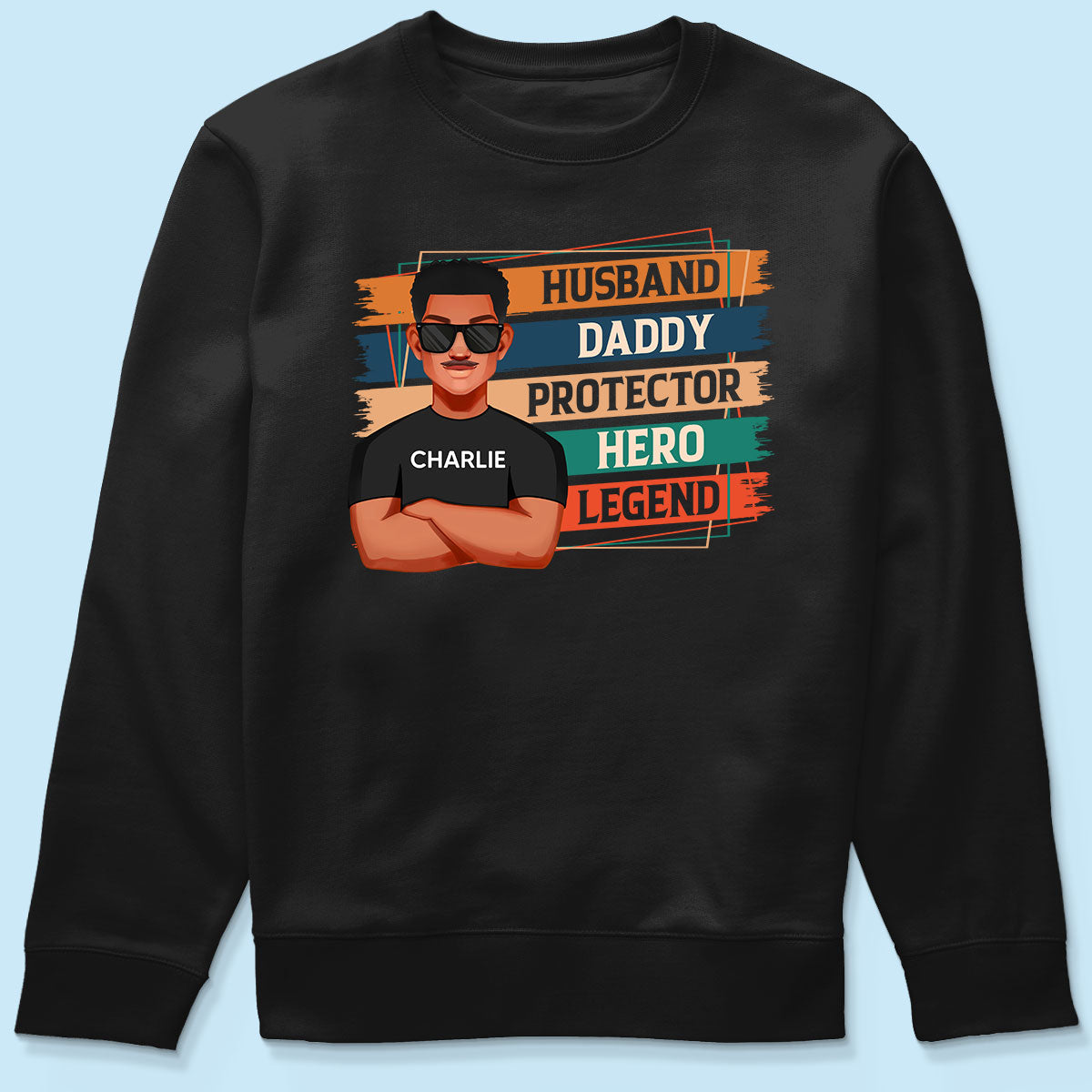 Husband Daddy Protector Hero Legend Retro Personalized Shirt