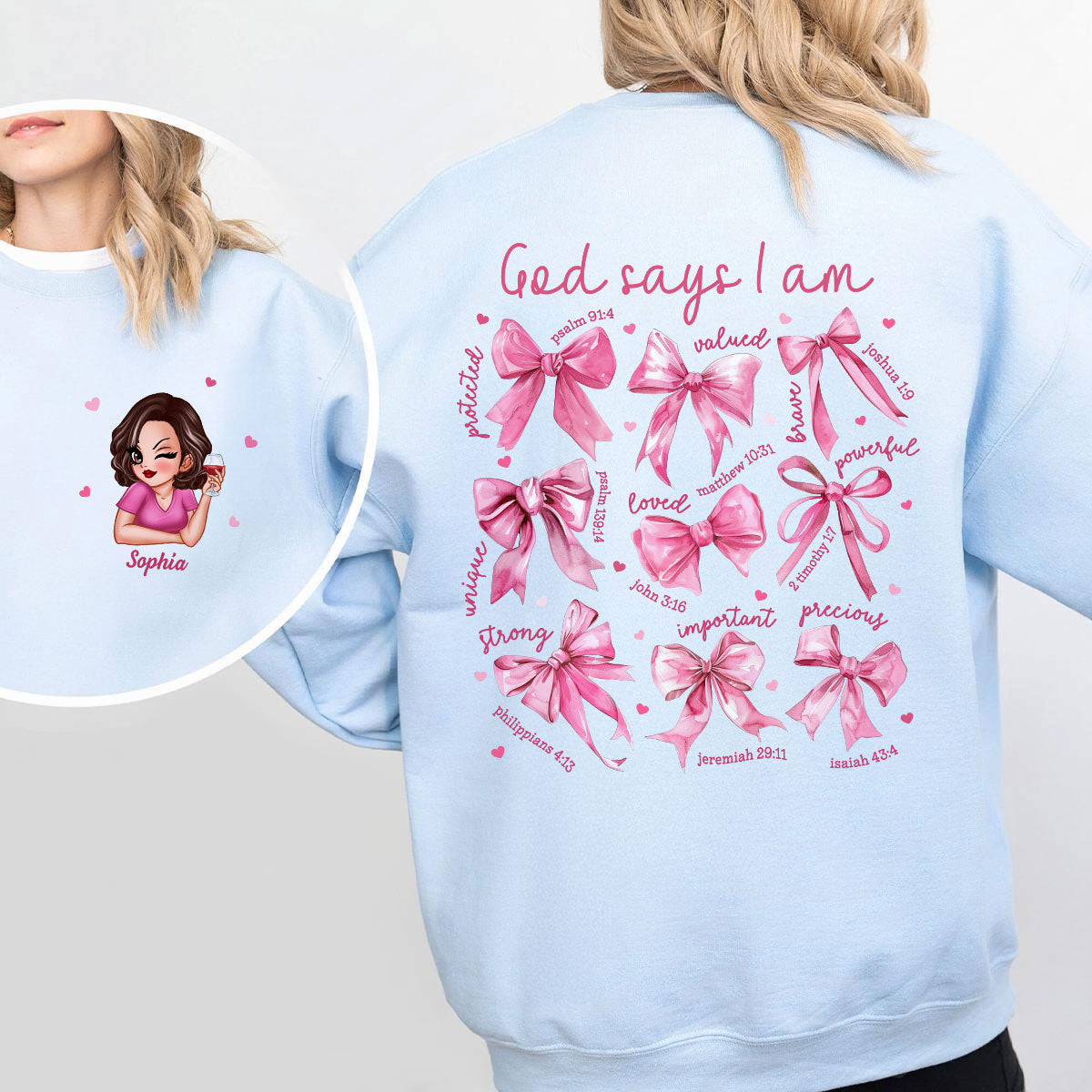 God Says I Am Coquette  Gift For Yourself Personalized Double Sided Sweatshirt
