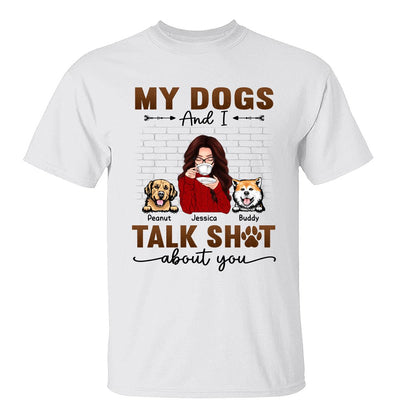 Talking Peeking Dog Mom Brick Personalized Shirt