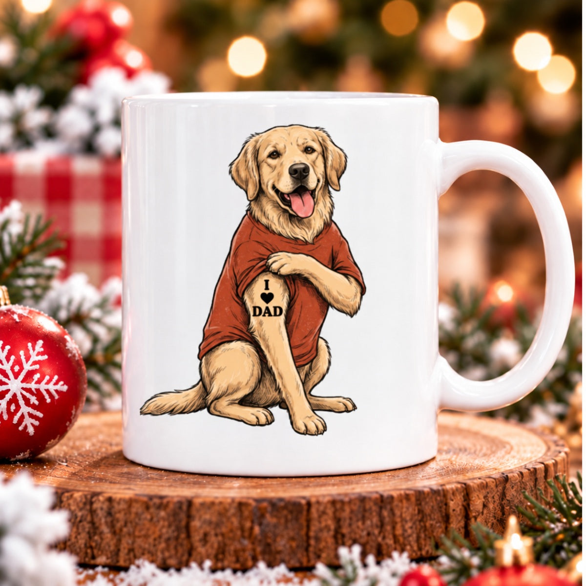 Custom Tattooed Dog Cat Pet from Photo - Personalized Mug - Gift for Dog Mom, Dog Dad, Cat Mom, Cat Dad