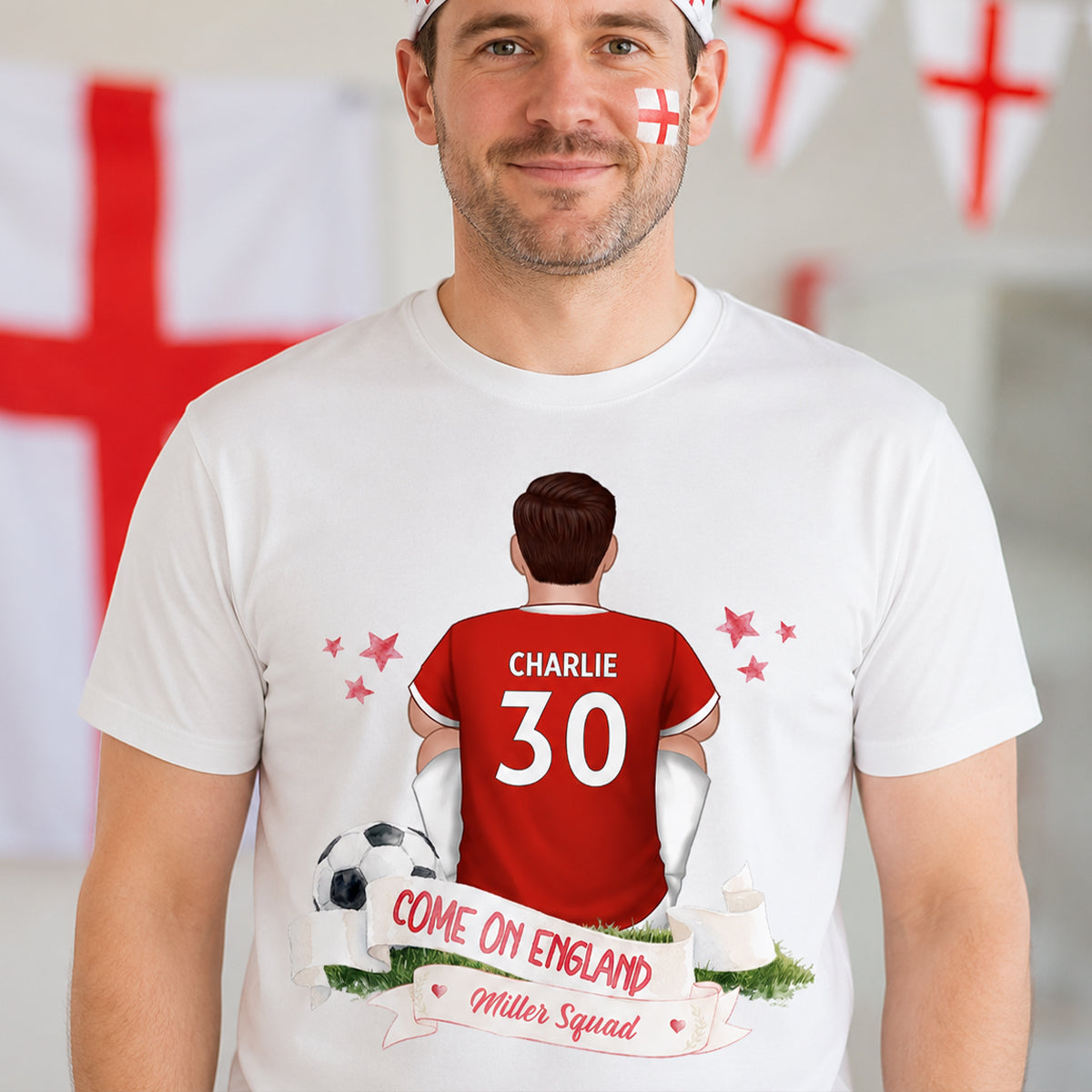 Come On England World Cup T-Shirt - Personalized Family Matching Shirt - Football Fan Tees