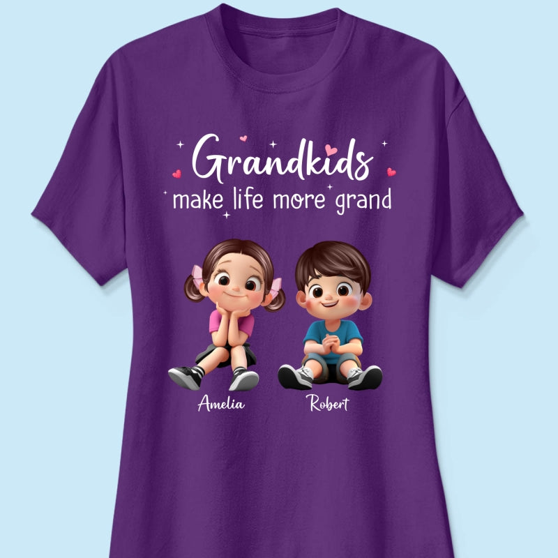 The Greatest Gift You Ever Know Cute Cartoon Kids - Personalized Shirt - Gift For Grandma