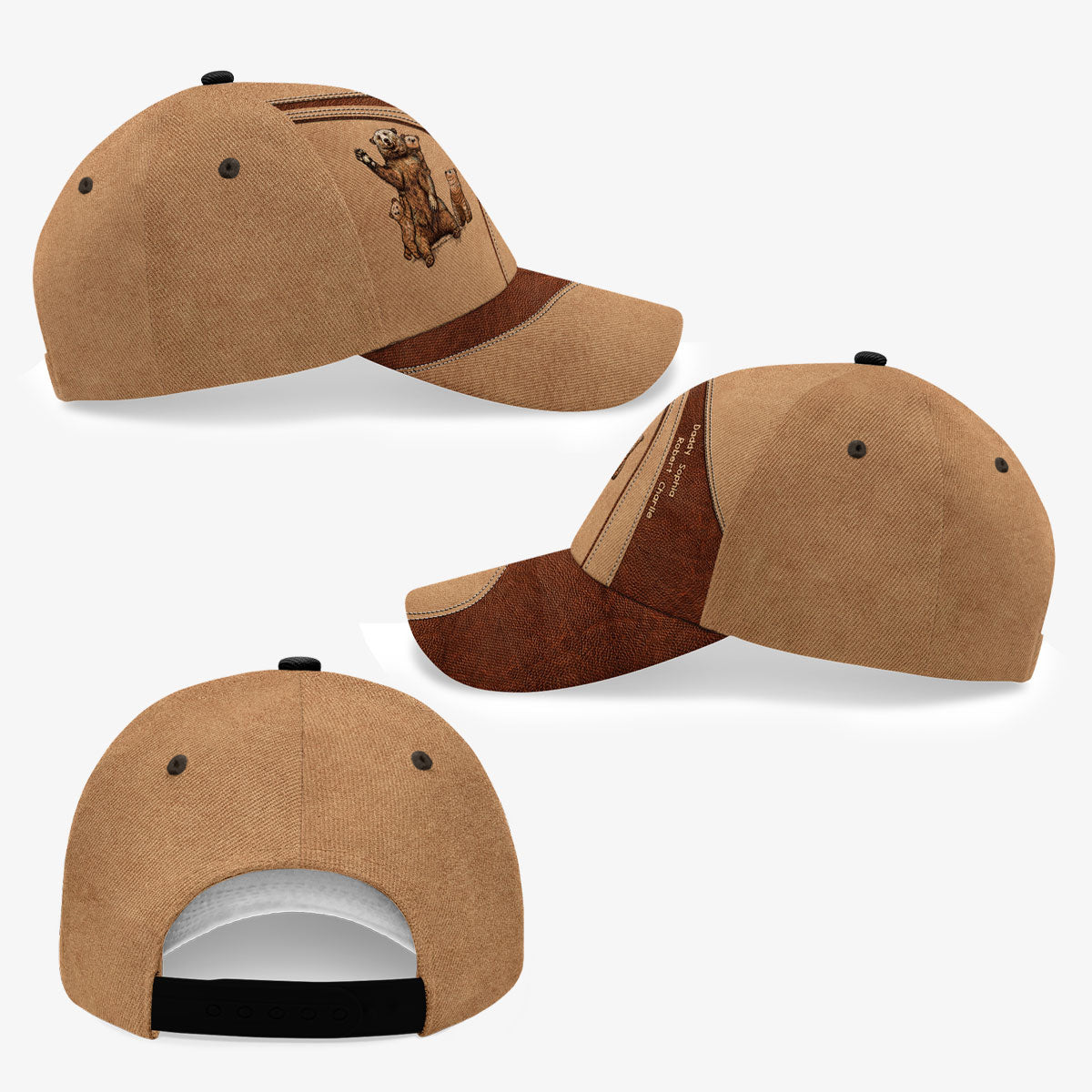 Papa Bear Personalized Classic Cap, Gift For Grandpa, Gift For Him