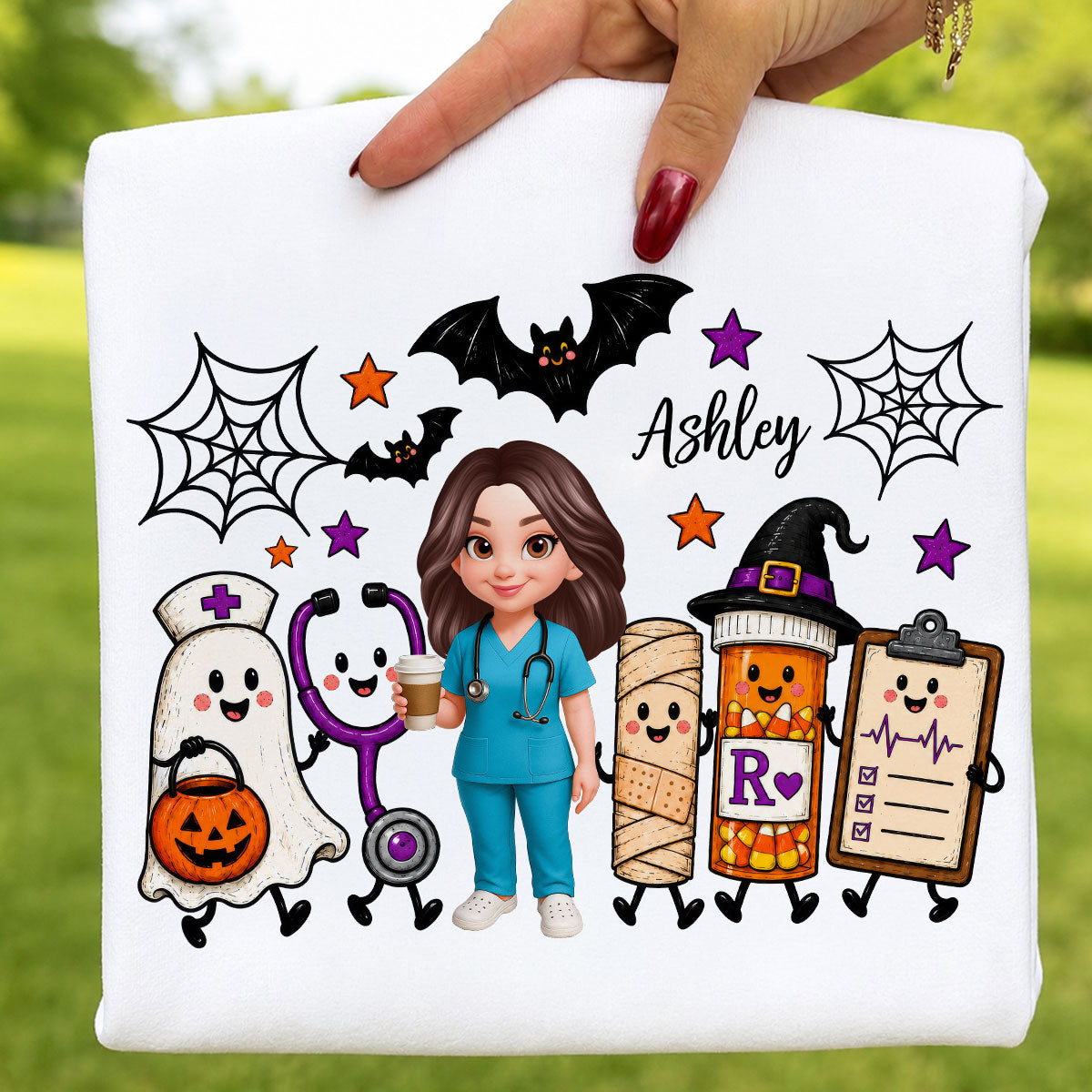 Halloween Cute Nurse Things - Personalized Shirt - Halloween Shirt For Nurse