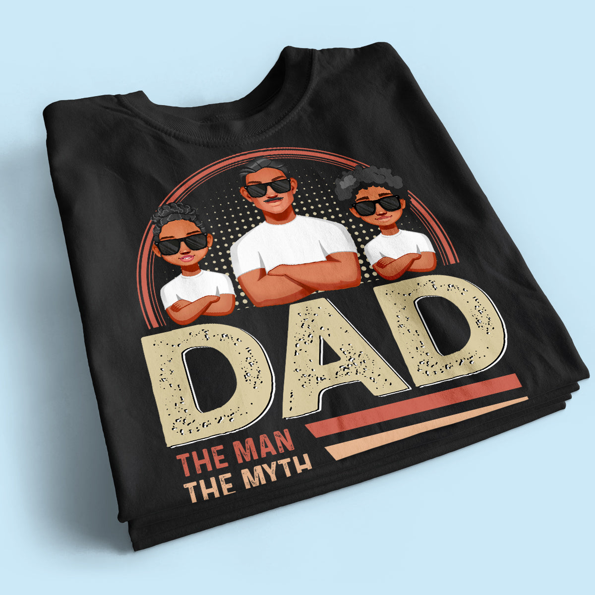 Dad Grandpa The Man The Myth The Legend Retro Line Personalized Shirt