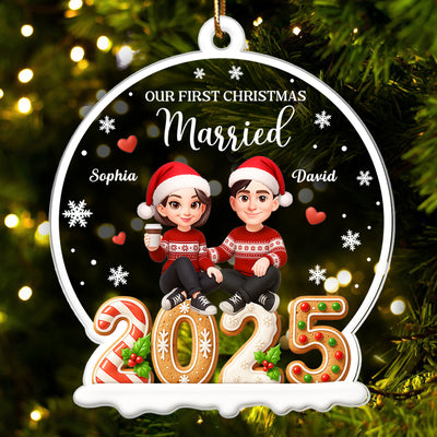You & Me We Got This Couple 2025 - Personalized Acrylic Ornament - Chrismas Gift for Couple, for Her, for Him