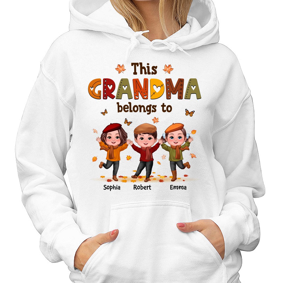 This Grandma Mom Belongs To Fall Season Happ Kids Personalized Shirt