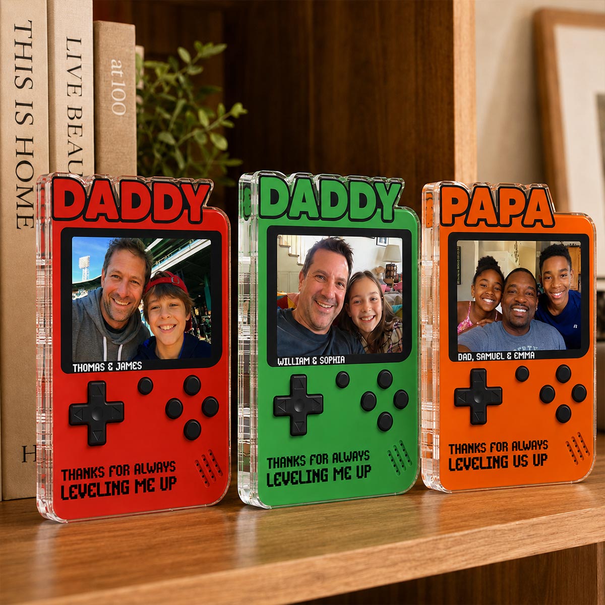 Retro Game Console Custom Photo - Personalized Acrylic Block Plaque - Father's Day Gift For Gamer Husband, Dad, Grandpa
