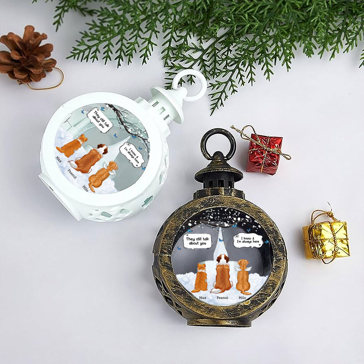 Pet Dog Cat Memorial Keepsake Sympathy Gift Personalized Lantern Ornament