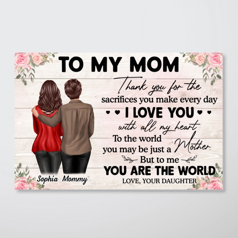 To My Mom From Daughter Happy Mother's Day Personalized Poster, Gift For Mom
