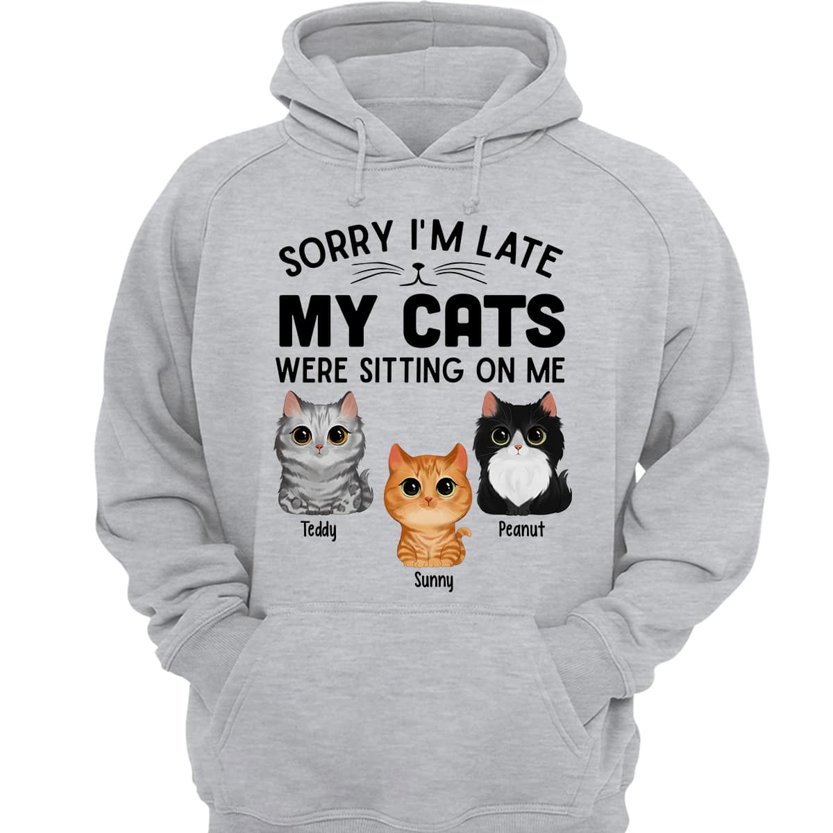 Watercolor Cute Cats Sorry My Cats Sitting On Me Personalized Shirt