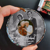 Personalized Wedding Anniversary Glass Ornament with Then and Now Photos, Custom Golden/Silver Anniversary Keepsake, Gift for Parents Grandparents
