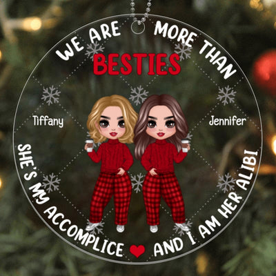 Doll Besties Accomplice Alibi Christmas Personalized Acrylic Ornament