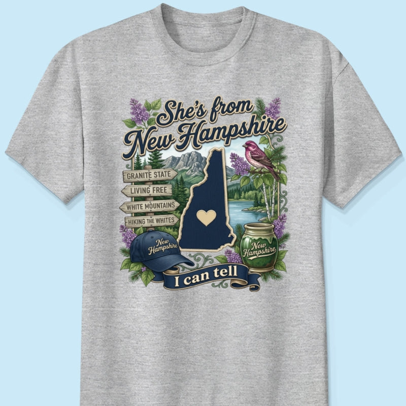 She's from the State I Can Tell - Personalized Shirt - Small Town Proud Shirt