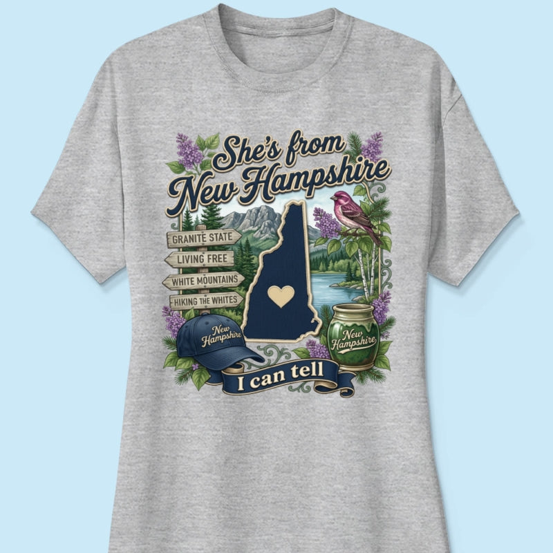 She's from the State I Can Tell - Personalized Shirt - Small Town Proud Shirt