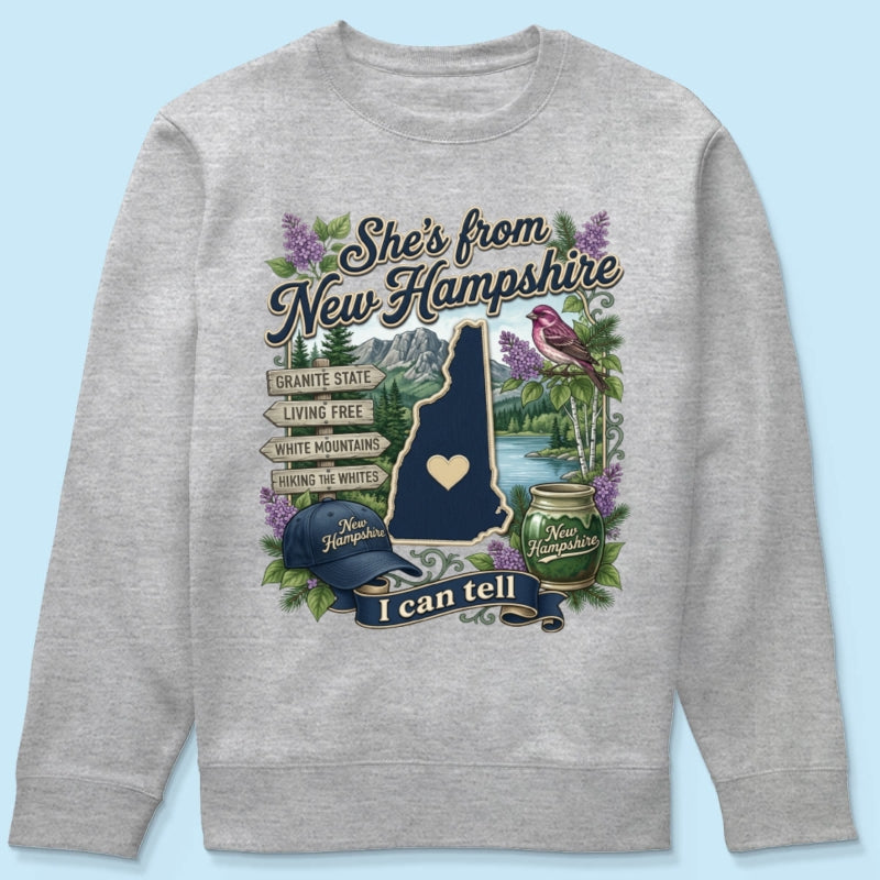 She's from the State I Can Tell - Personalized Shirt - Small Town Proud Shirt