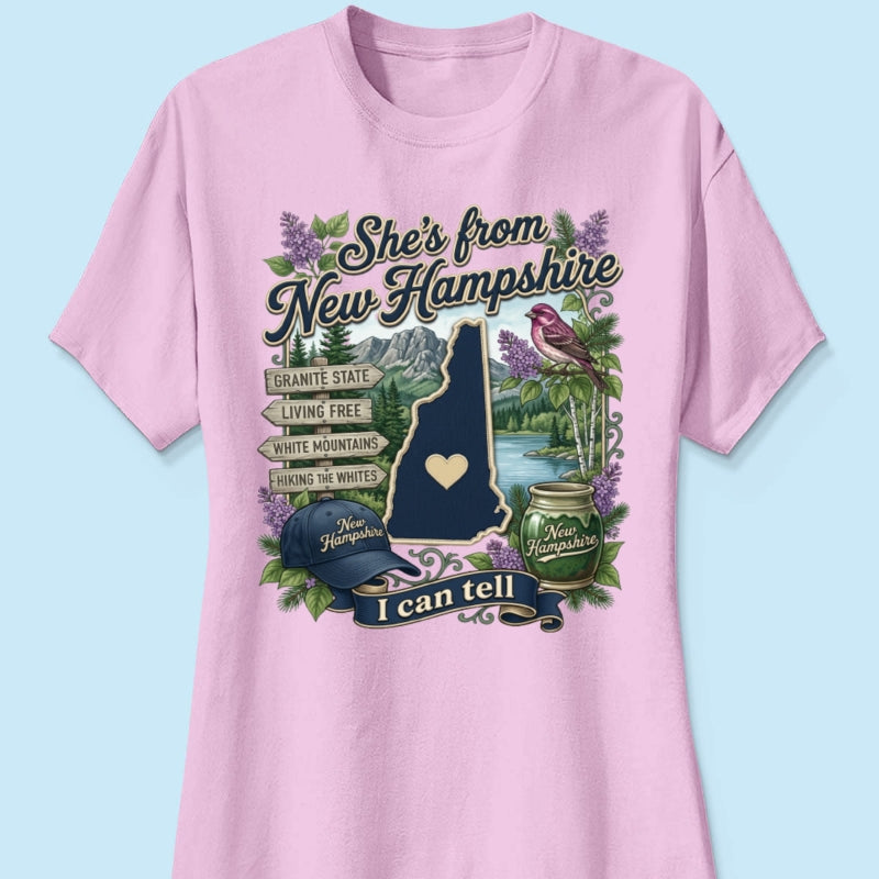 She's from the State I Can Tell - Personalized Shirt - Small Town Proud Shirt