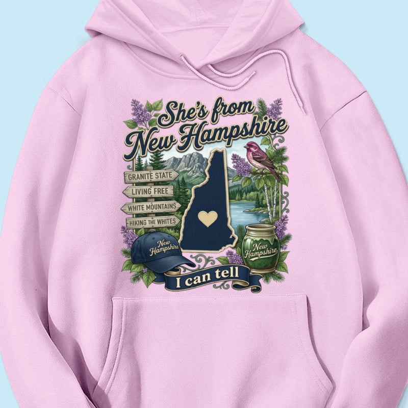 She's from the State I Can Tell - Personalized Shirt - Small Town Proud Shirt
