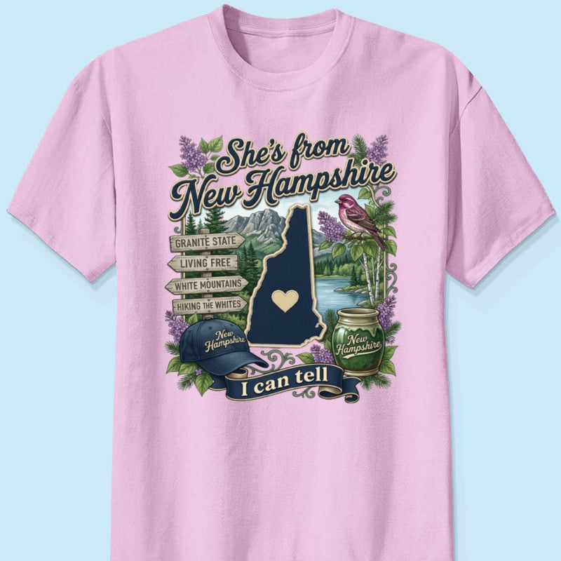 She's from the State I Can Tell - Personalized Shirt - Small Town Proud Shirt